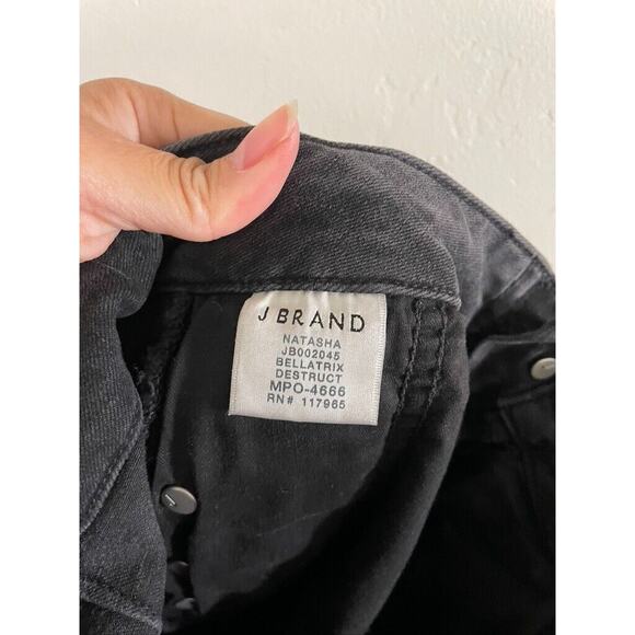 J Brand Jeans Women's 27 Natasha Sky-High Cropped Skinny Bellatrix Destruct - Picture 5 of 12